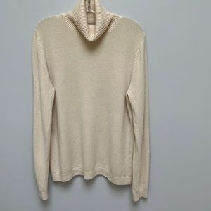 LL Bean ivory cashmere turtleneck sweater.  Size XL, in very good condition.
